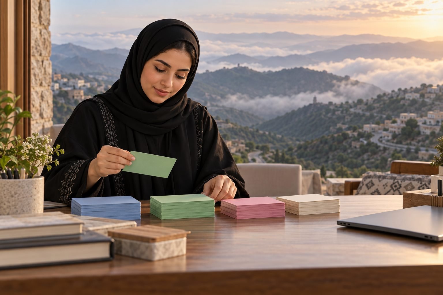 طالبة سعودية تراجع معاملات التسجيل والتأجيل والسجل الجامعي