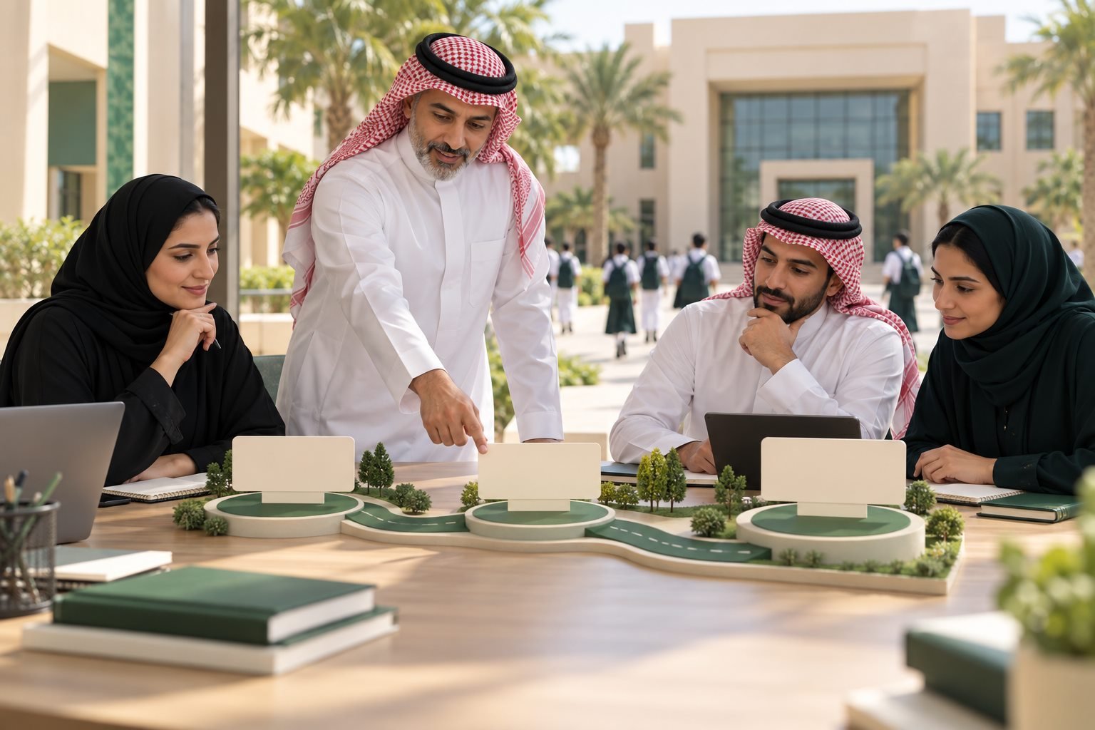 مديرة مدرسة أهلية سعودية تراجع مسار جودة واعتماد وطني رمزي