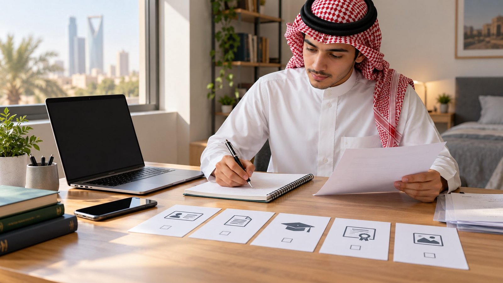 طالب سعودي يجهز معلومات بلاغ دعم تقني منظم دون عرض منصة أو بيانات سرية
