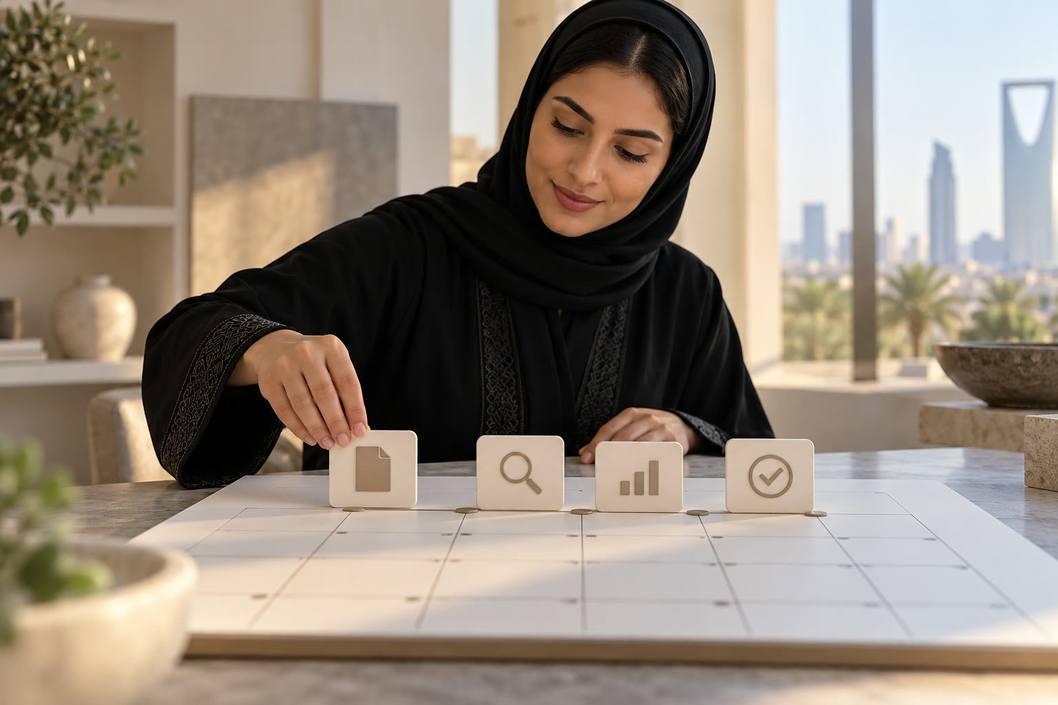 طالبة سعودية ترتب مراحل تقويم القبول من التقديم إلى التأكيد