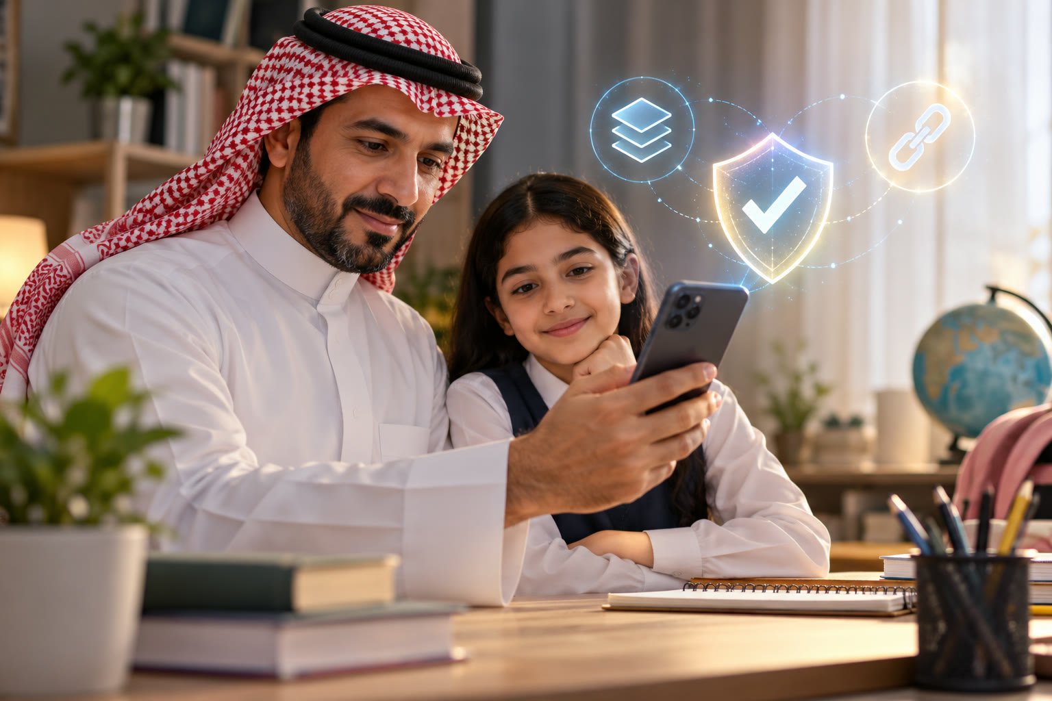مستخدم يتحقق من عناصر أمان شهادة دراسية إلكترونية