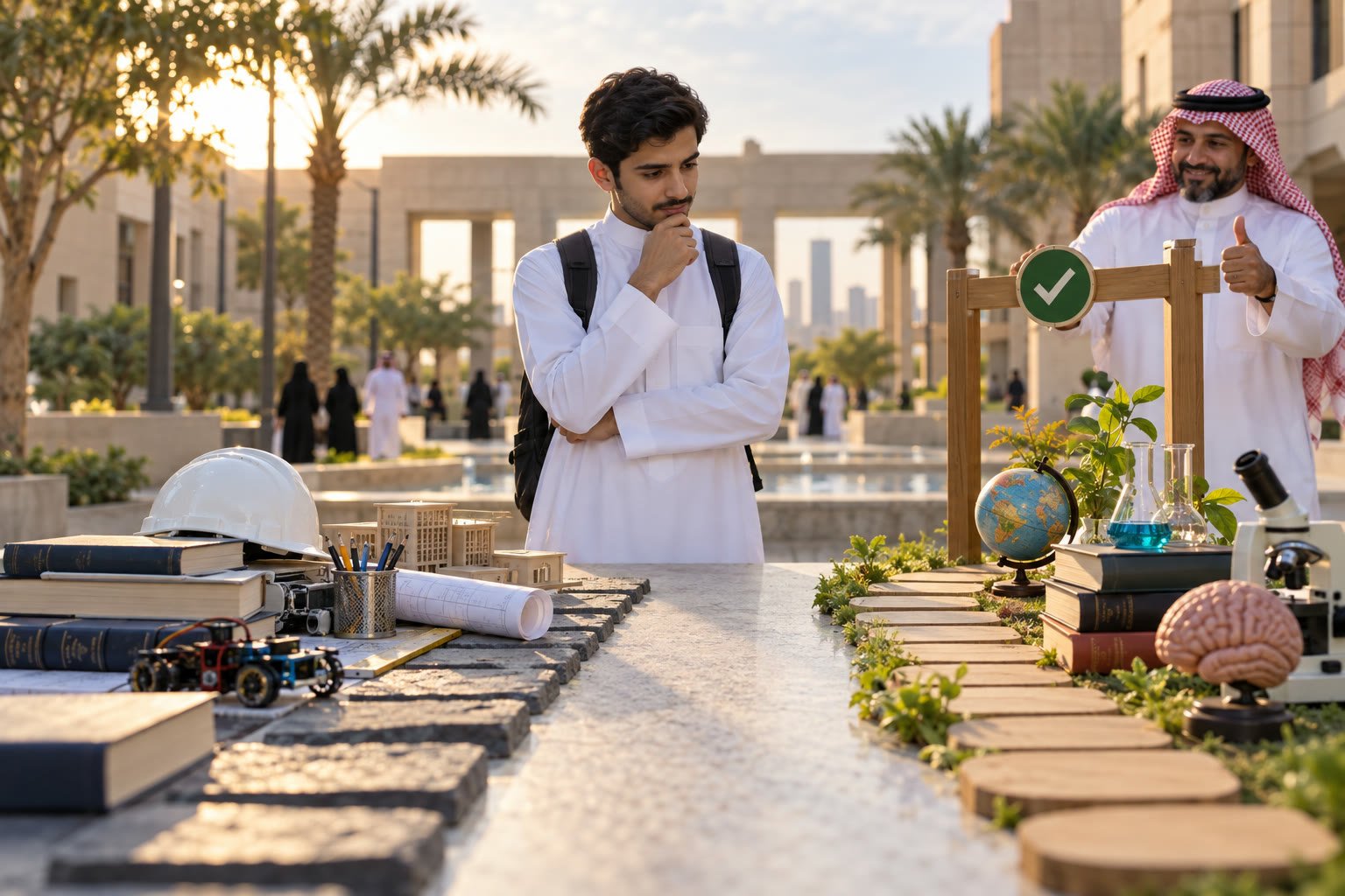 مبتعث سعودي يقارن تخصصه الحالي بتخصص جديد قبل طلب التغيير