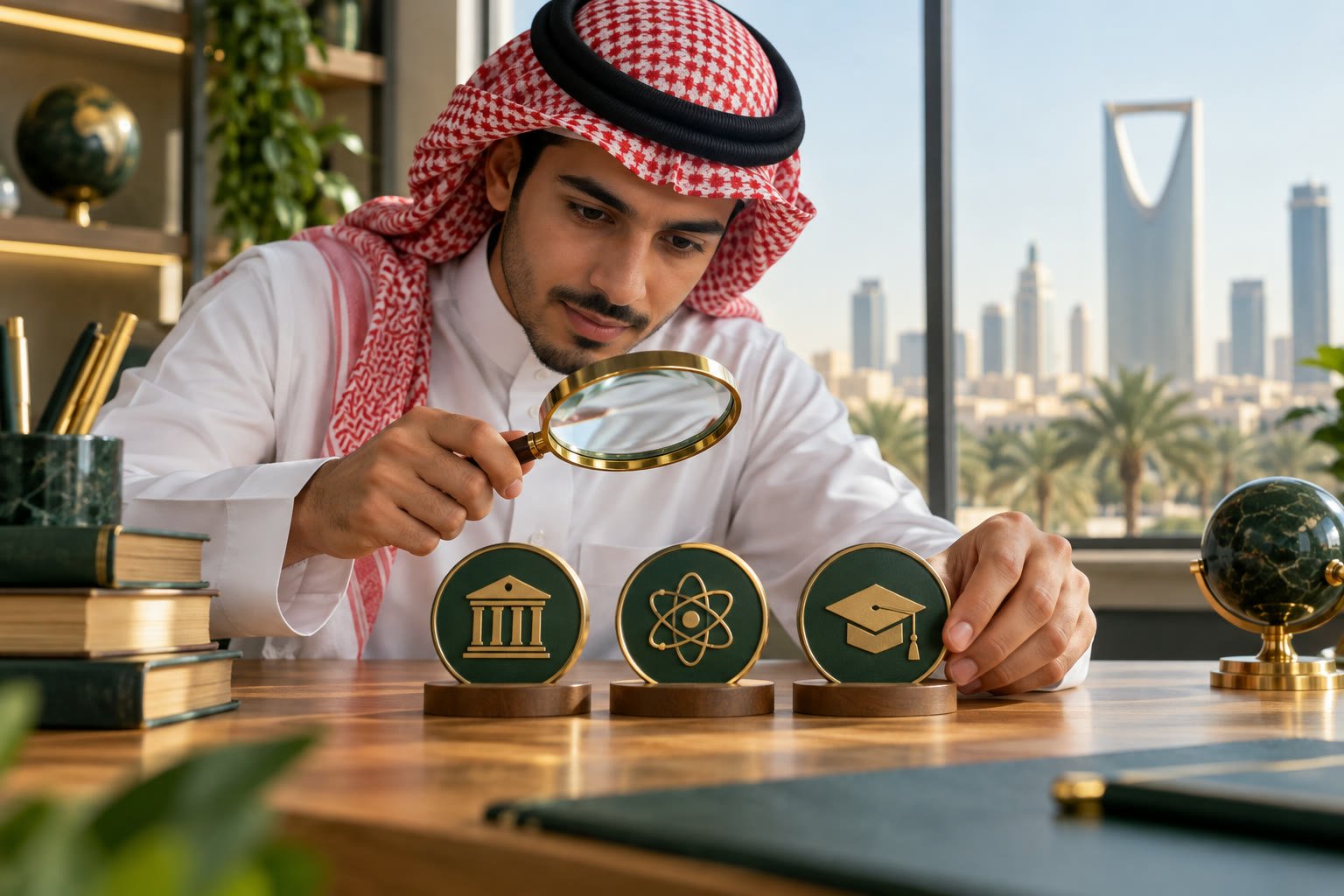 طالب سعودي يطابق الجامعة والتخصص مع قائمة ابتعاث معتمدة