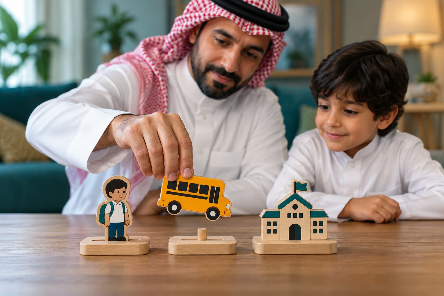 ولي أمر يراجع طلب نقل مدرسي قبل إلغائه بصورة توضيحية