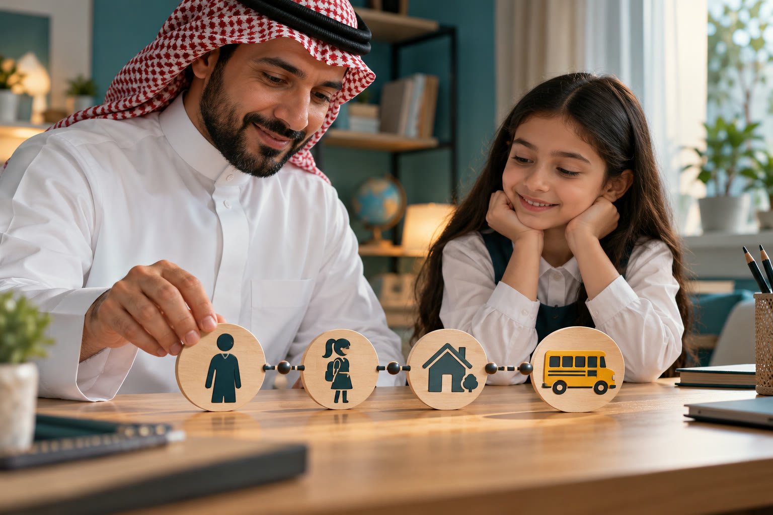 ولي أمر يسجل ابنه في خدمة نقل مدرسي عبر خطوات منظمة