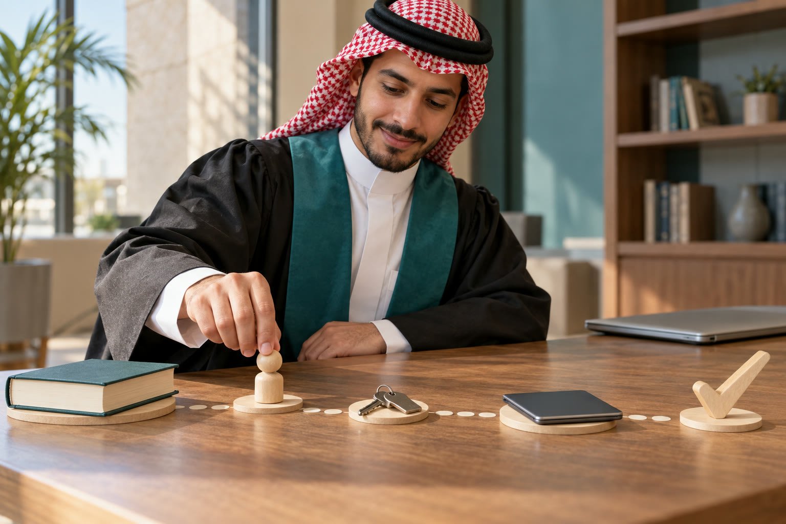 خريج سعودي يمر عبر نقاط إخلاء عهد جامعية رمزية حتى اكتمال الطلب