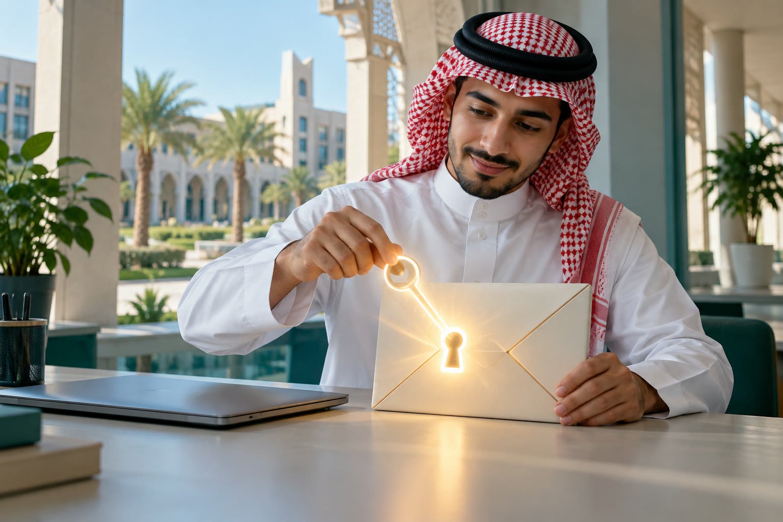 طالب جامعي سعودي يفتح قناة تواصل أكاديمية آمنة برمز بريد مجرد