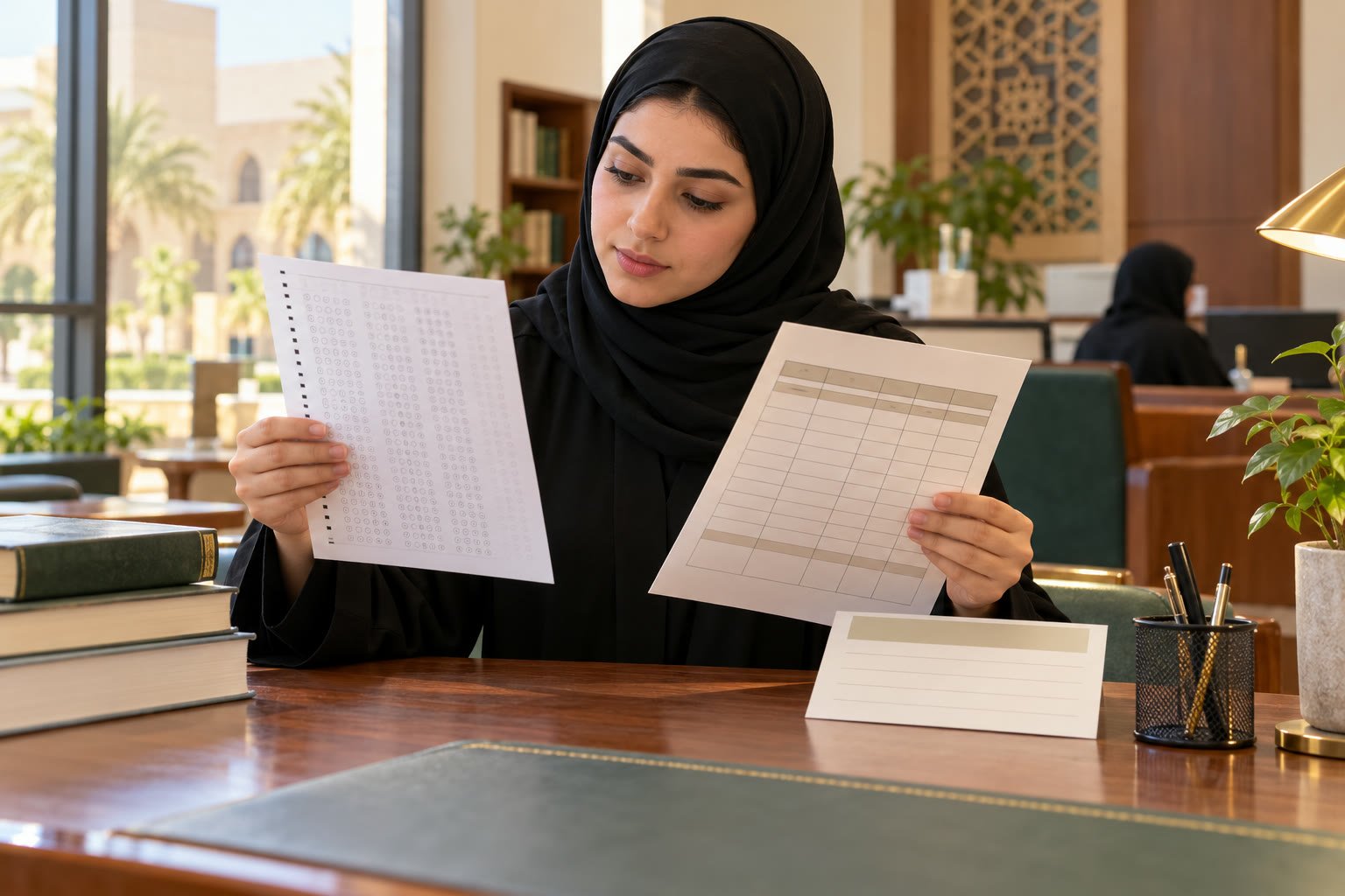 طالبة سعودية تراجع ورقة إجابة وطلب اعتراض أكاديمي