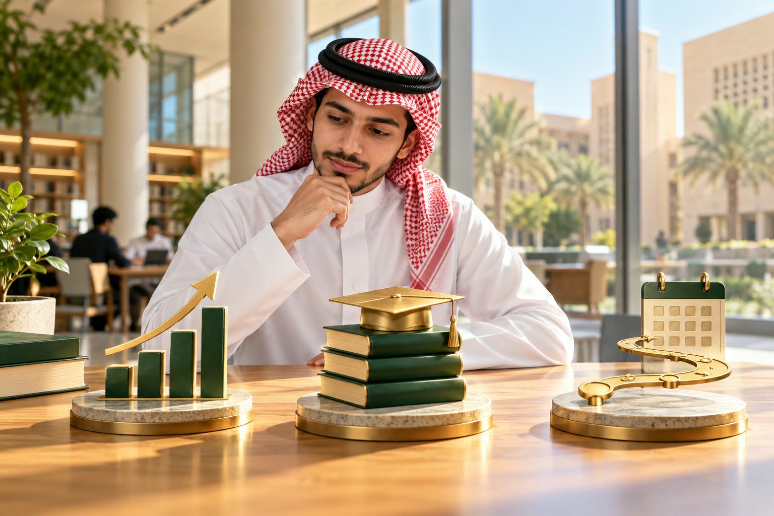 طالب سعودي يراجع المعدل ومدة الدراسة قبل التخرج بمرتبة شرف