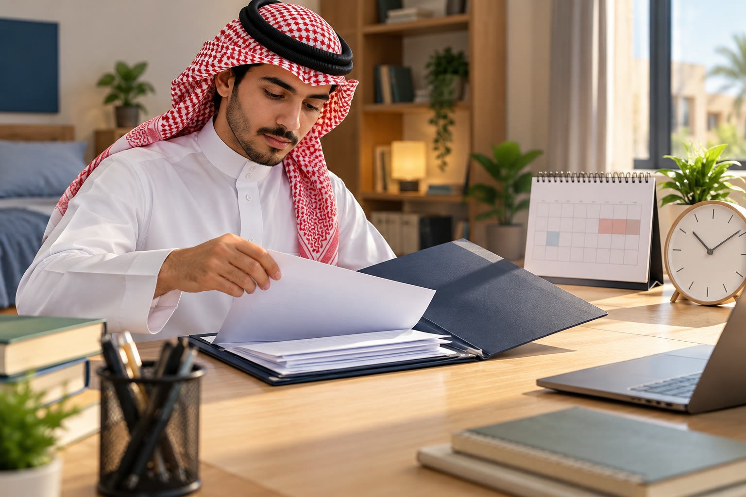 طالب سعودي يجهز عذرًا موثقًا لطلب اختبار بديل