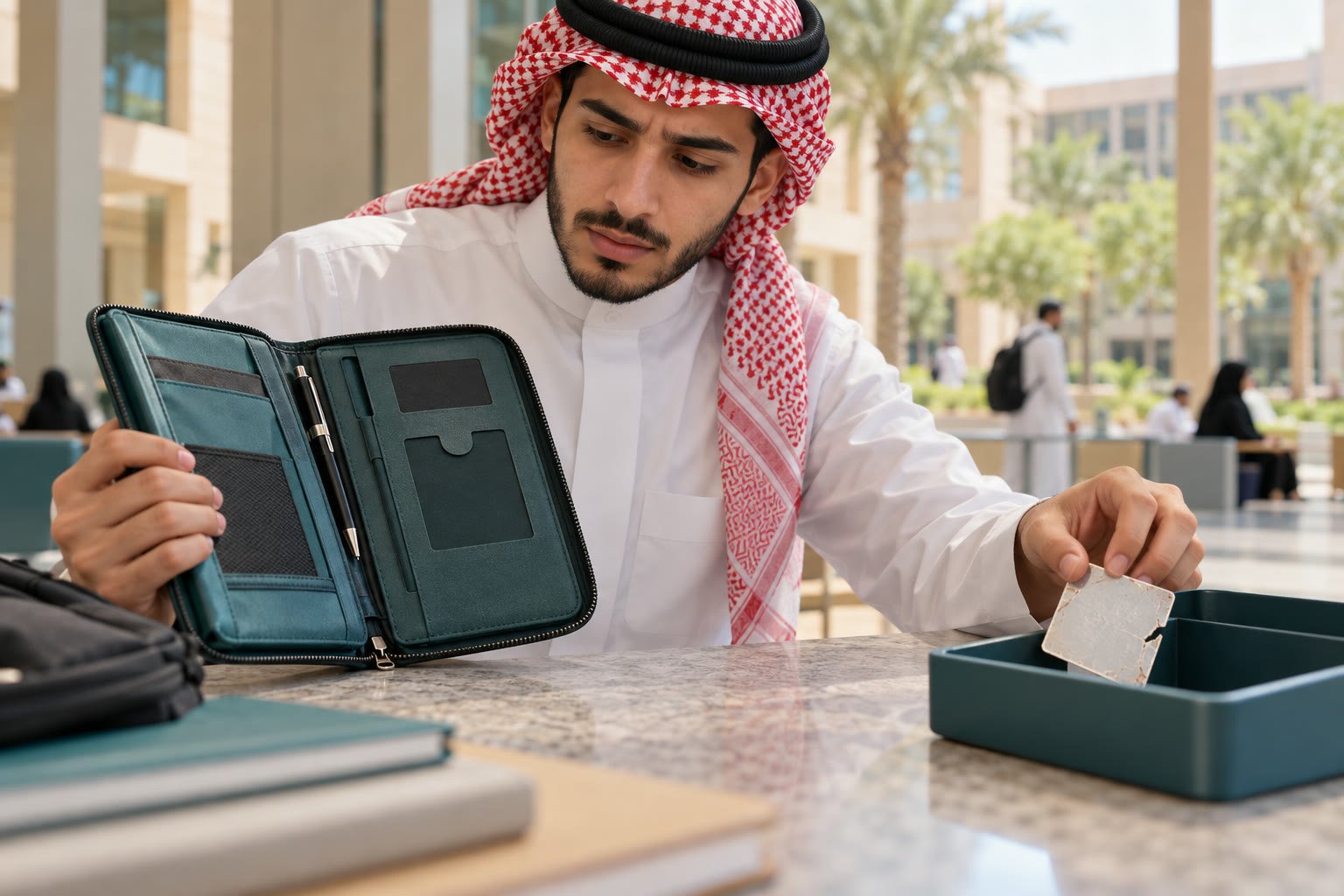 طالب سعودي يبلغ عن بطاقة جامعية مفقودة باستخدام رمز بطاقة مجرد